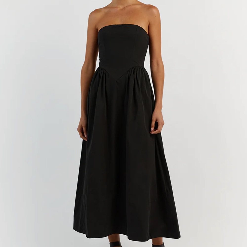 DISSH Hyland Straples Midi Dress in Black BNWT